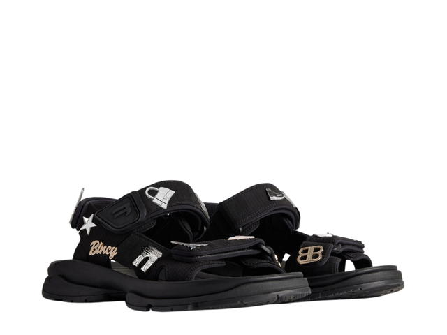 Balenciaga Balenciaga Tourist Sandal In Black Technical Material With Pins (W) - view 3
