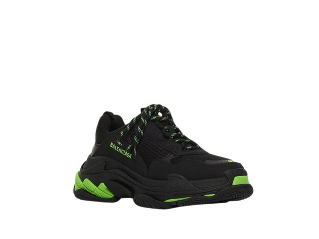 Balenciaga Balenciaga Triple S Black Fluo Green - view 4
