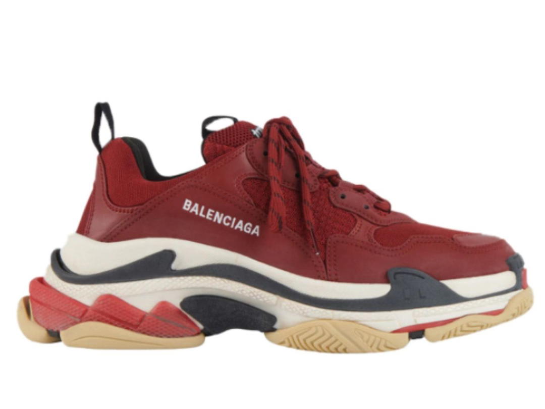 Balenciaga Balenciaga Triple S Burgundy Red Sole
