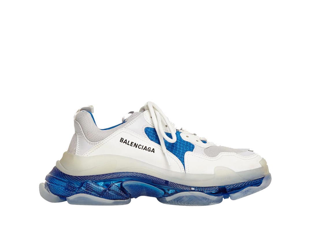 Balenciaga Balenciaga Triple S Clear Sole Sneaker White Blue