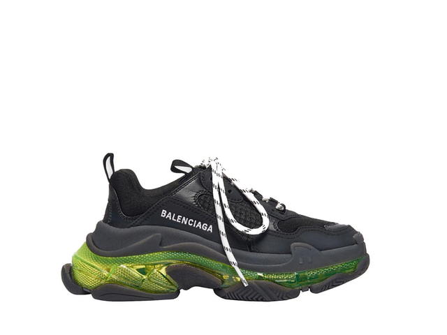 Balenciaga Balenciaga Triple S Clear Sole Sneaker Black Yellow Fluo (W) - view 1