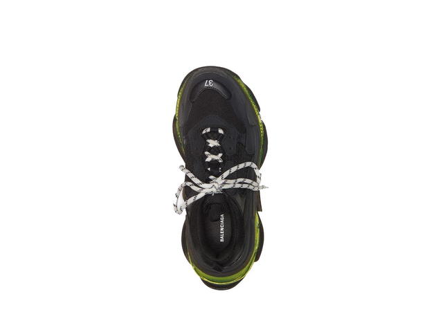 Balenciaga Balenciaga Triple S Clear Sole Sneaker Black Yellow Fluo (W) - view 3