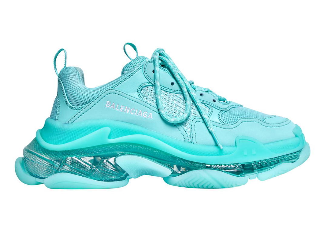 Balenciaga Balenciaga Triple S Clear Sole Trainers Light Blue