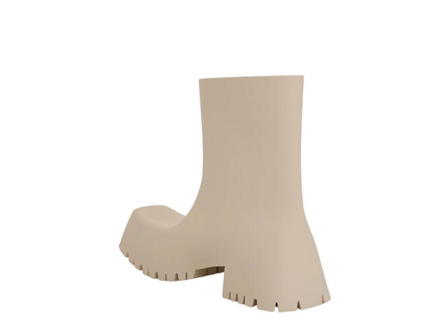Balenciaga Balenciaga Trooper Rubber Low Boot In Beige - view 2