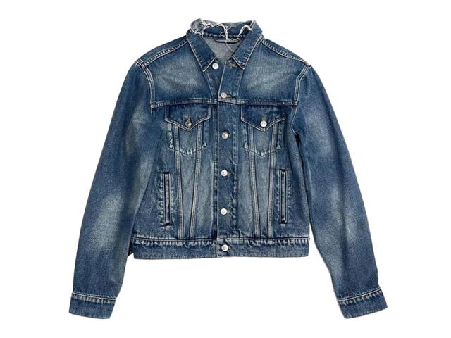 Balenciaga Balenciaga Trucker Jacket In Washed Blue Denim - view 1