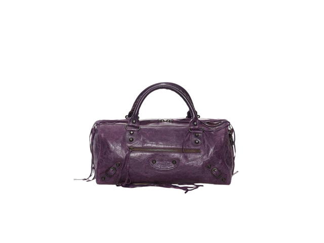 Balenciaga Balenciaga Twiggy Bag In Leather With Antique Brass Hardware Purple - view 1