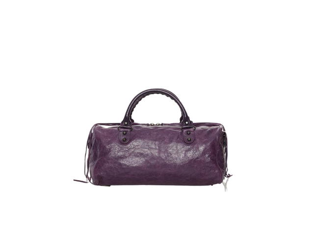 Balenciaga Balenciaga Twiggy Bag In Leather With Antique Brass Hardware Purple - view 2
