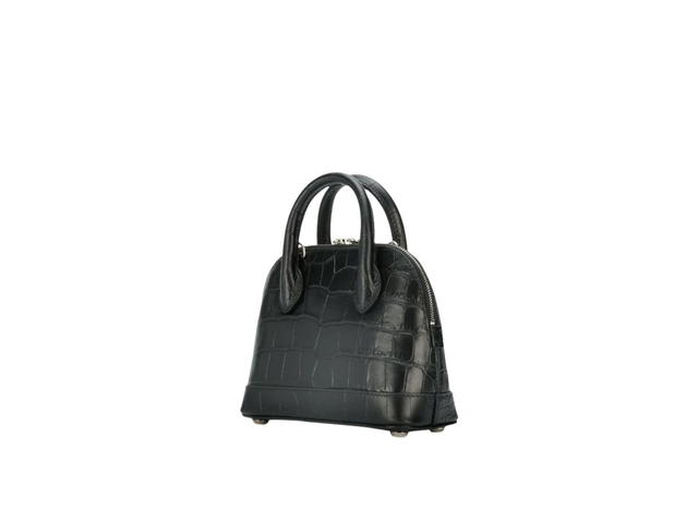 Balenciaga Balenciaga Ville XXS Handbag In Crocodile Embossed Black White - view 2