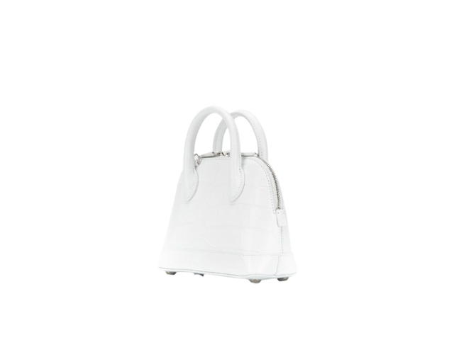 Balenciaga Balenciaga Ville XXS Handbag In Crocodile Embossed White Black - view 2