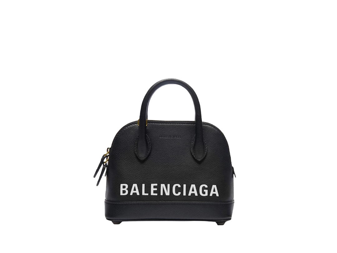 Balenciaga Balenciaga Ville XXS Ville XXS Handle Bag In Grained Calfskin Leather With Aged Gold-Tone Hardware Black