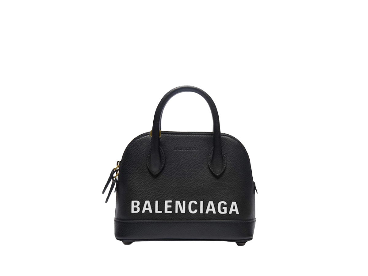 Balenciaga Balenciaga Ville XXS Ville XXS Handle Bag In Grained Calfskin Leather With Aged Gold-Tone Hardware Black