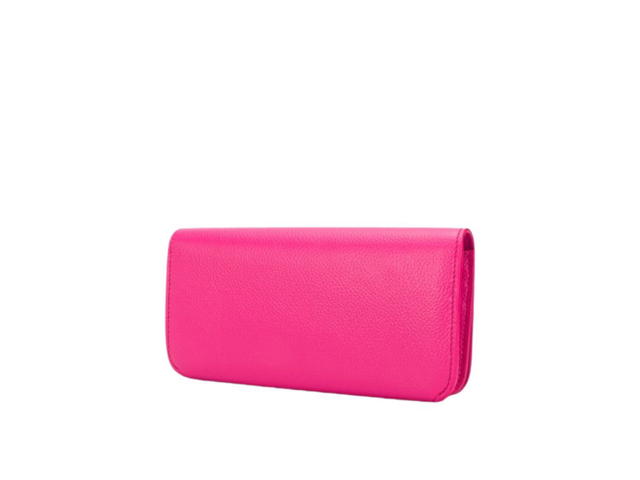 Balenciaga Balenciaga Wallet On Chain Mini Bag In Calfskin Silver-Tone Hardware Fuchsia - view 2