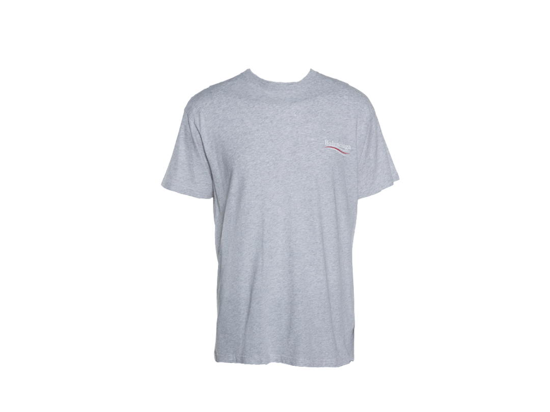 Balenciaga Balenciaga Wave Logo Print T-Shirt Light Grey