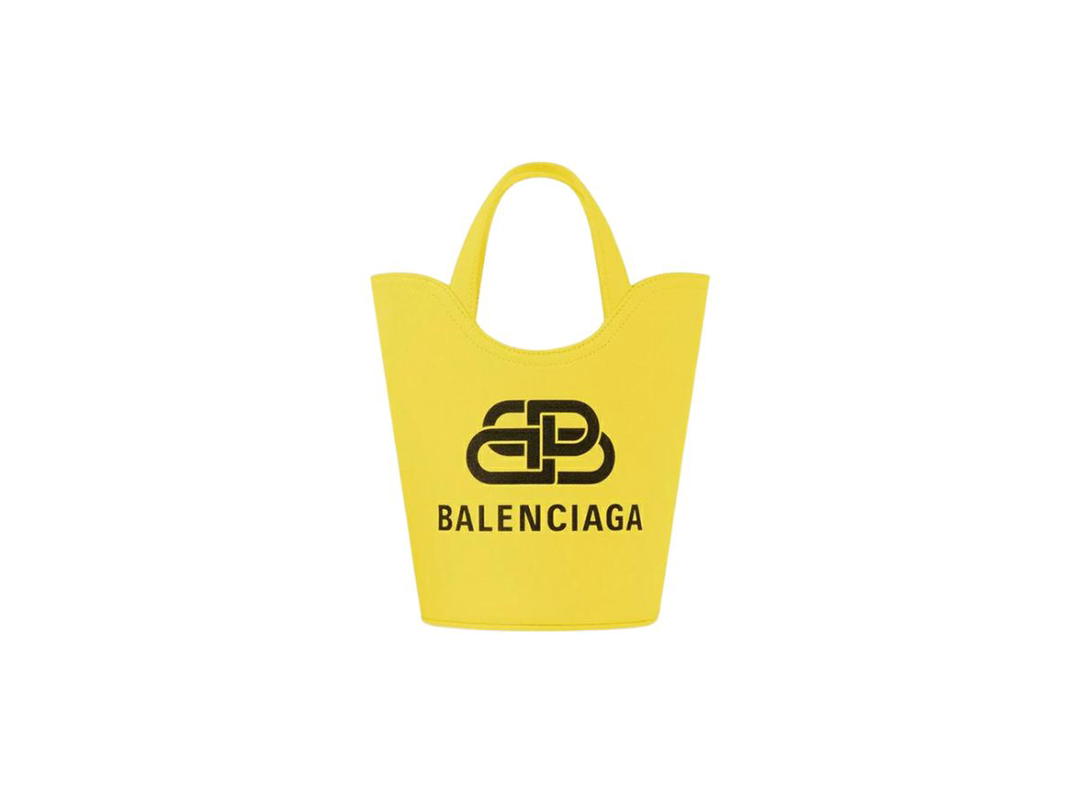 Balenciaga Balenciaga Wave XS Tote Bag In Cotton Canvas Yellow