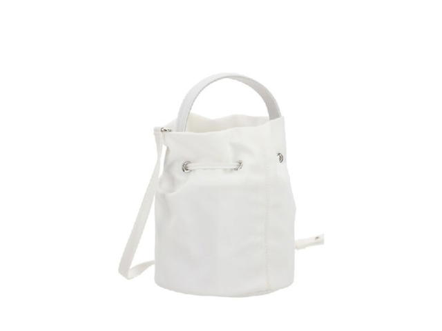Balenciaga Balenciaga Wheel XS Bucket Bag In Nylon With Silver Hardware White - view 2