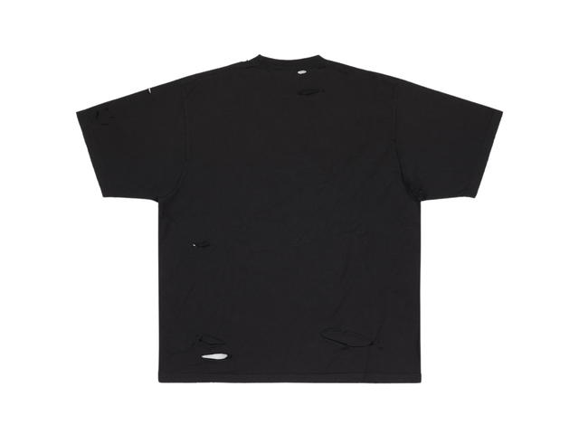 Balenciaga Balenciaga Caps Boxy Fit T-Shirt In Cotton Vintage Black-Grey - view 2