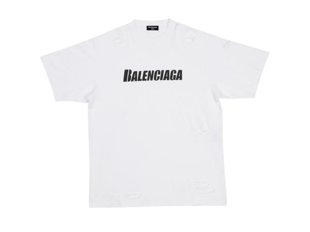 Balenciaga Balenciaga Caps Boxy Fit T-Shirt In Cotton Vintage White - view 1