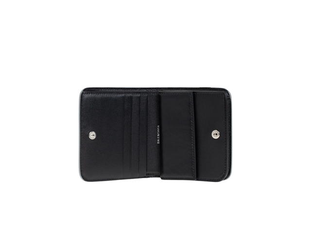 Balenciaga Balenciaga Women's Cash Flap Coin And Card Holder In Sparkling Fabric In Silver - view 3