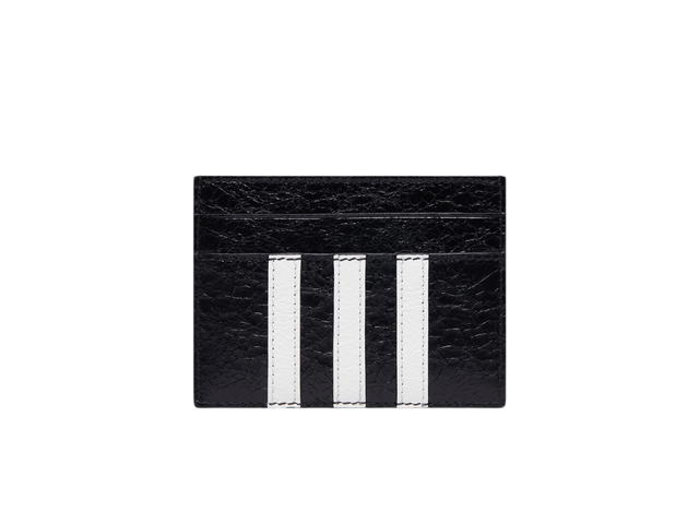 Balenciaga Balenciaga x adidas Card Holder In Arena Lambskin Black-White - view 2