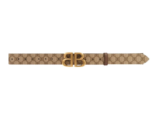 Balenciaga Balenciaga x Gucci Hacker BB Belt in Coated Canvas in Beige - view 1