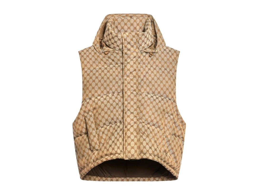 Balenciaga Balenciaga x Gucci Hacker Cocoon Puffer Gilet in Beige