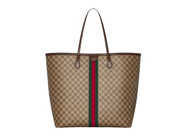 Balenciaga Balenciaga x Gucci Hacker Graffiti Large Tote Bag in Coated Canvas in Beige - view 2