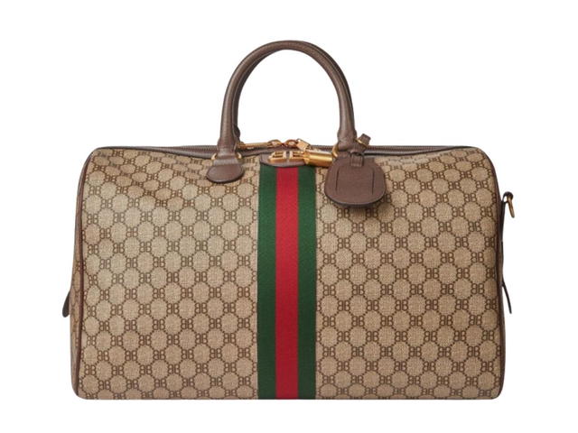 Balenciaga Balenciaga x Gucci Hacker Medium Duffle Bag in Coated Canvas in Beige - view 1