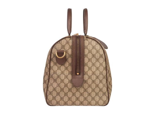 Balenciaga Balenciaga x Gucci Hacker Medium Duffle Bag in Coated Canvas in Beige - view 2