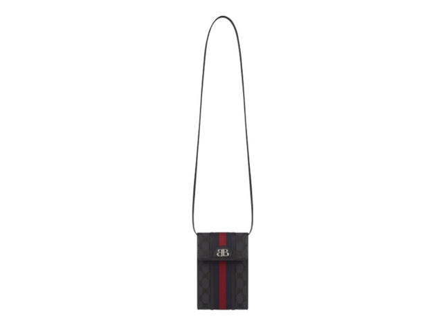 Balenciaga Balenciaga x Gucci Hacker Phone Bag in Canvas Jacquard in Black - view 1