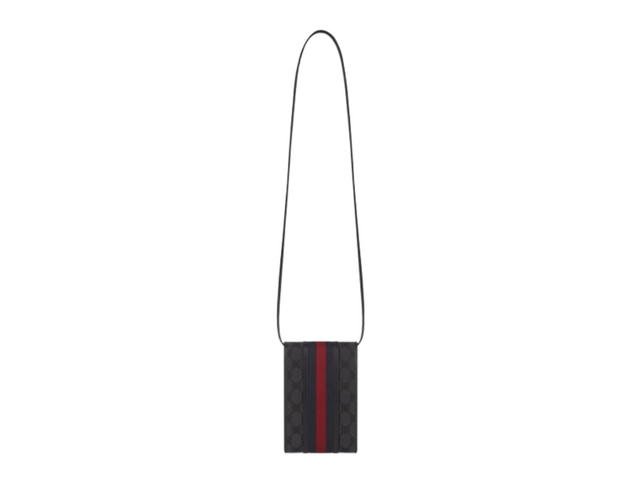 Balenciaga Balenciaga x Gucci Hacker Phone Bag in Canvas Jacquard in Black - view 2