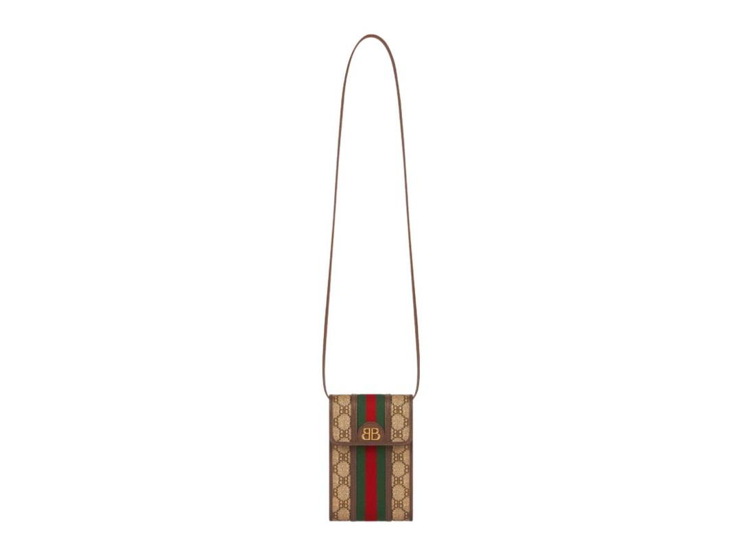 Balenciaga Balenciaga x Gucci Hacker Phone Bag in Coated Canvas in Beige