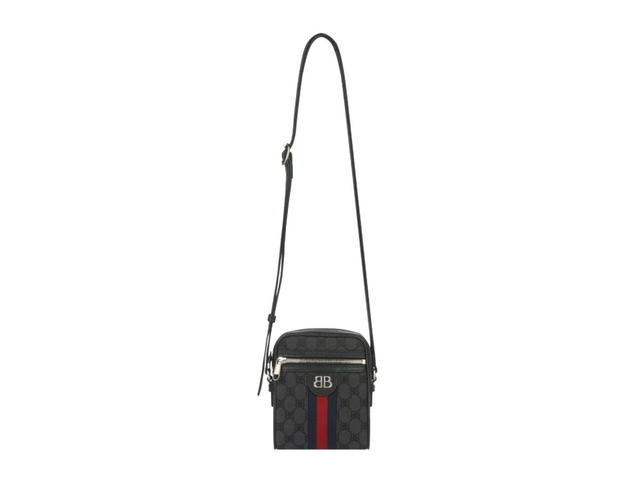 Balenciaga Balenciaga x Gucci Hacker Shoulder Zip Bag in Canvas Jacquard in Black - view 1
