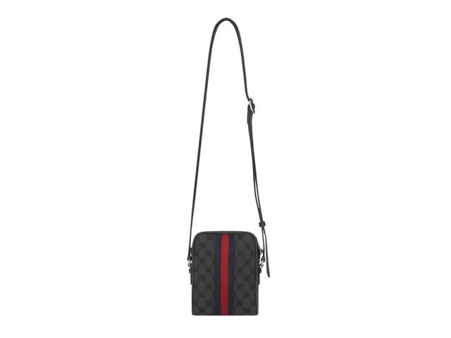 Balenciaga Balenciaga x Gucci Hacker Shoulder Zip Bag in Canvas Jacquard in Black - view 2