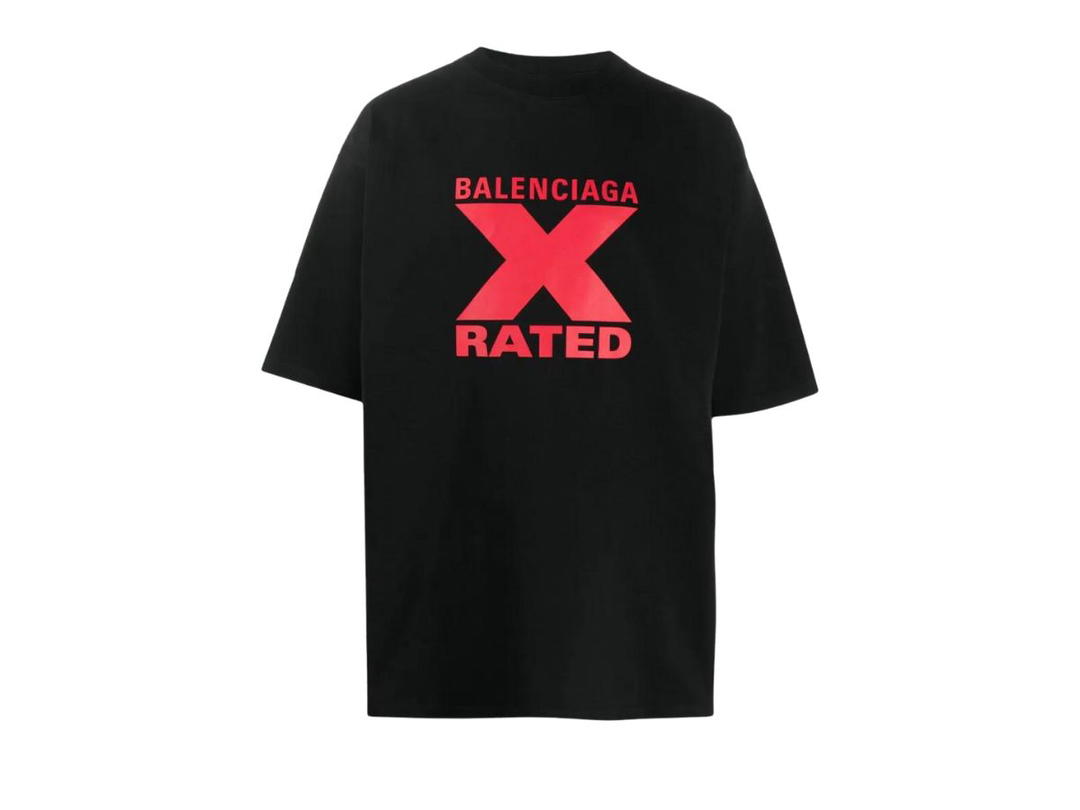 Balenciaga Balenciaga X-Rated Print T-Shirt Black