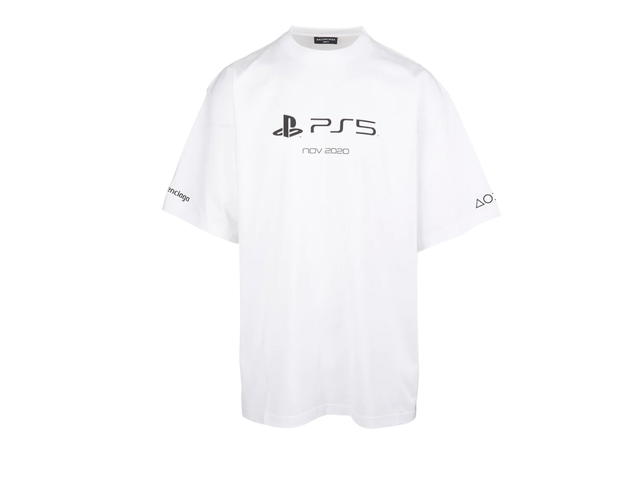 Balenciaga Balenciaga x Sony PS5 Cotton Graphic Release T-Shirt White - view 1