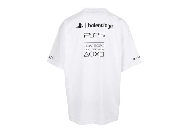 Balenciaga Balenciaga x Sony PS5 Cotton Graphic Release T-Shirt White - view 2