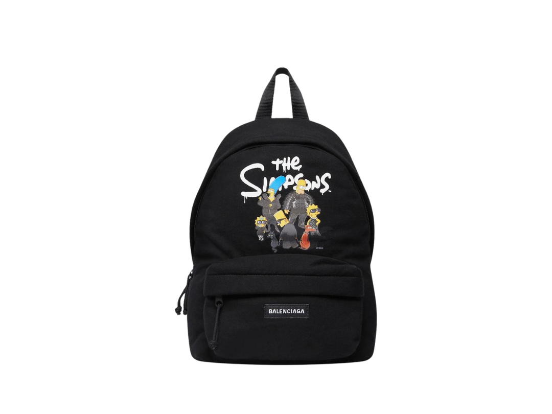 Balenciaga Balenciaga x The Simpsons Small Backpack In Calfskin Leather Black
