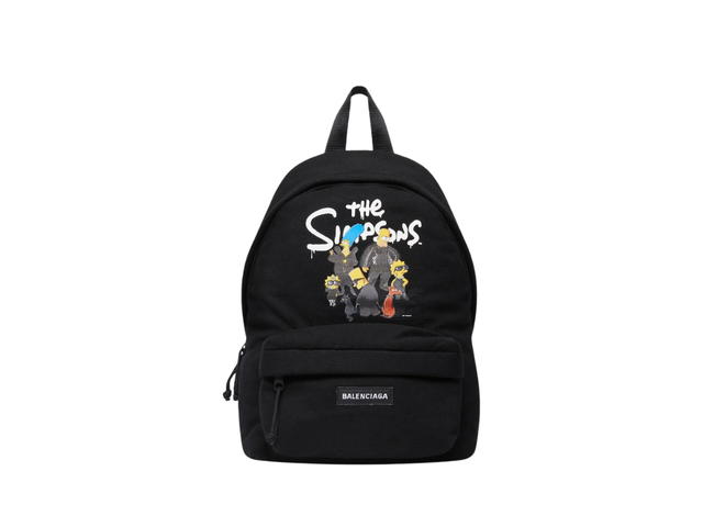 Balenciaga Balenciaga x The Simpsons Small Backpack In Calfskin Leather Black - view 1