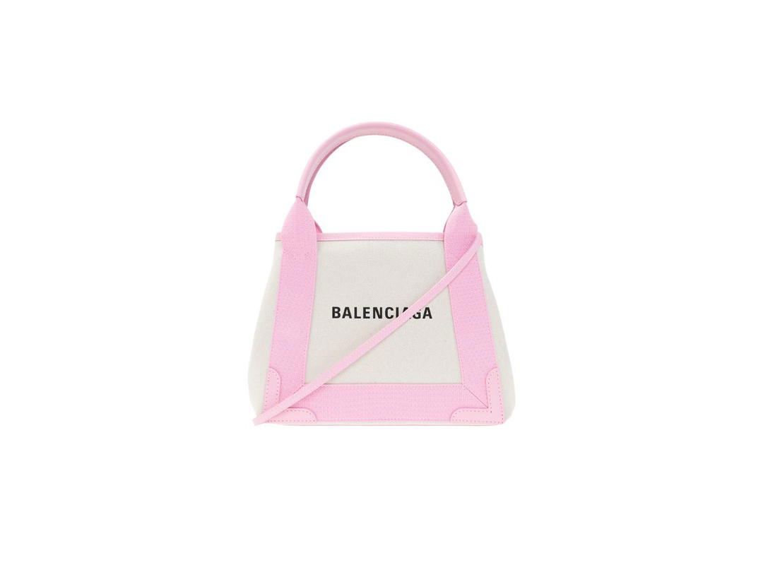 Balenciaga Balenciaga XS Cabas Tote Bag In Cotton Beige And Light Pink