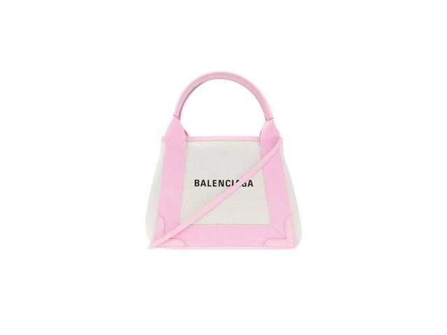 Balenciaga Balenciaga XS Cabas Tote Bag In Cotton Beige And Light Pink - view 1