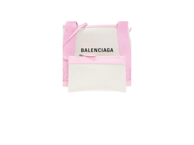 Balenciaga Balenciaga XS Cabas Tote Bag In Cotton Beige And Light Pink - view 3