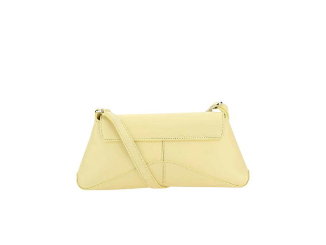 Balenciaga Balenciaga XX Small Flap Tote Bag In Calfskin Leather With Silver Hardware Yellow - view 3