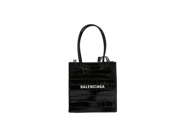 Balenciaga Balenciaga XXS Shopping Tote Crocodile Effect Black - view 1