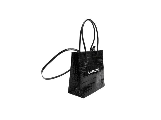 Balenciaga Balenciaga XXS Shopping Tote Crocodile Effect Black - view 3