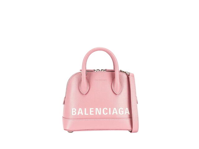 Balenciaga Balenciaga XXS Ville Top Handle Bag In Dragee White Calfskin Leather With Silver-Toned Hardware - view 1