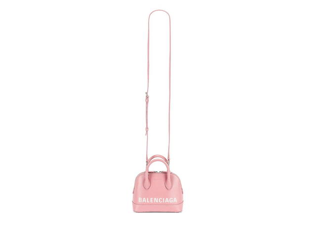 Balenciaga Balenciaga XXS Ville Top Handle Bag In Dragee White Calfskin Leather With Silver-Toned Hardware - view 3