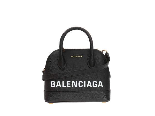 Balenciaga Balenciaga XXS Ville Top Handle Bag In Grained Calfskin Leather With Gold-Toned Hardware Black - view 1