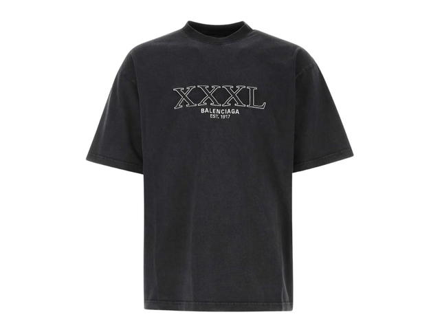 Balenciaga Balenciaga XXXL Logo Crewneck T-Shirt Black - view 1