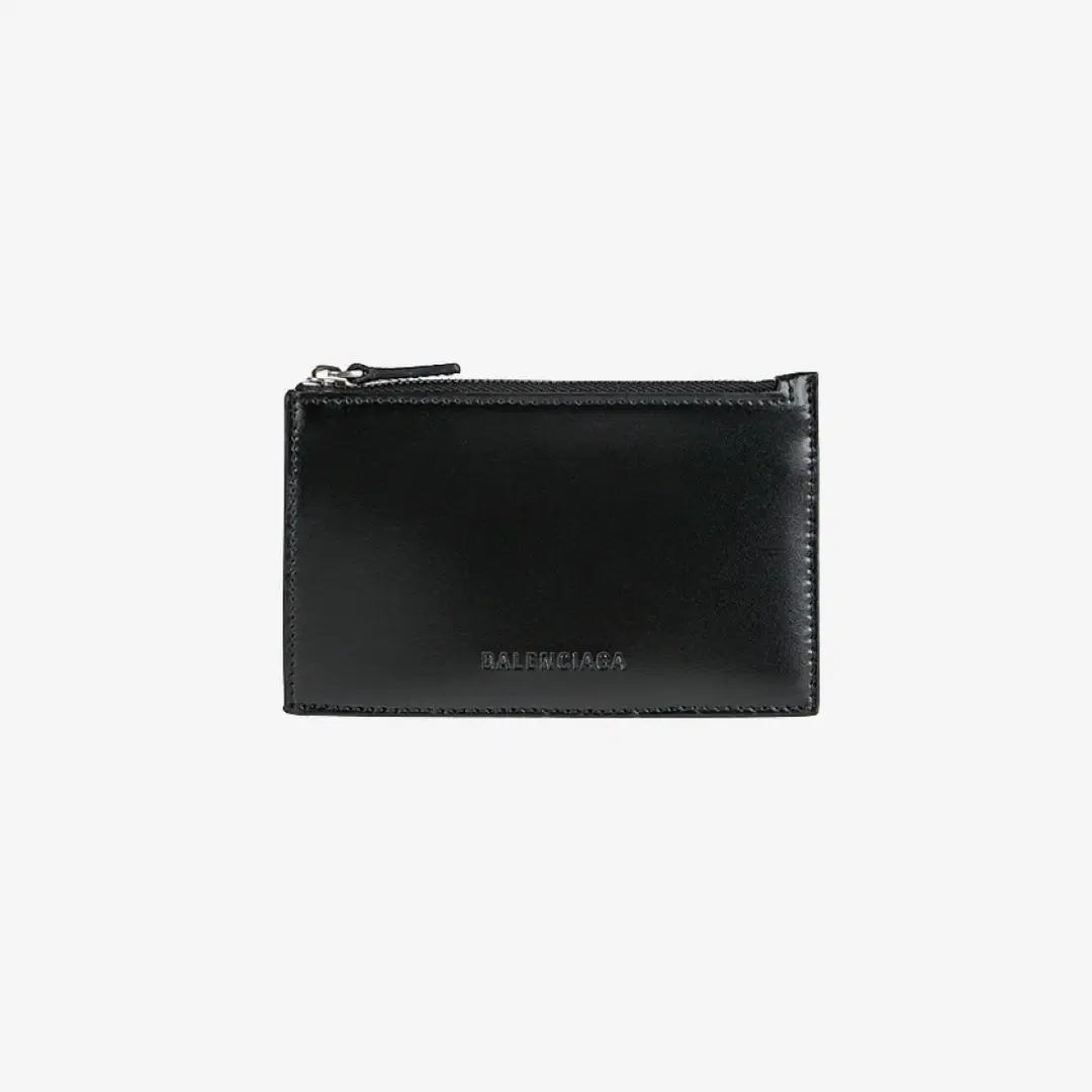 Balenciaga Balenciaga Zipped Coin & Card Holder in Smooth Calfskin Black
