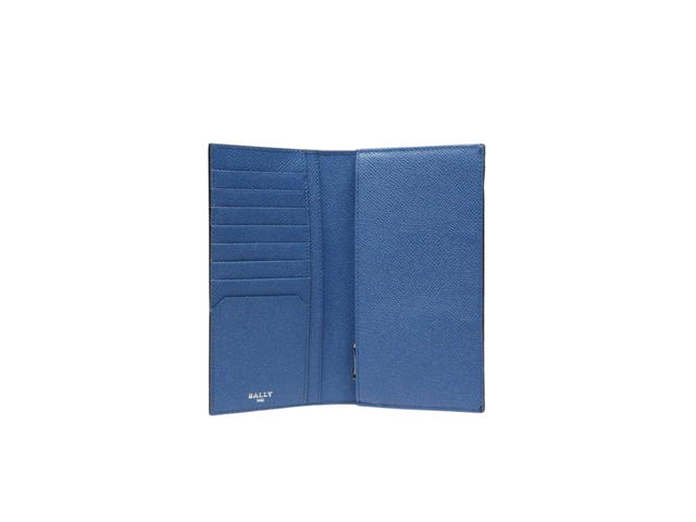 Bally Bally Continental Wallet In Baliro Leather With Ruthenium Metal Black Blue - view 3